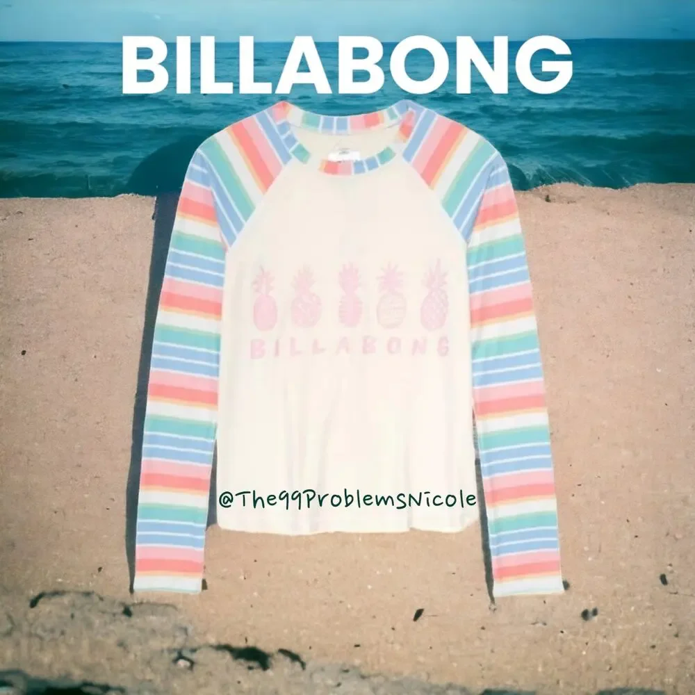 Billabong Girl's Stoked On Stripes Long Sleeve Rashguard